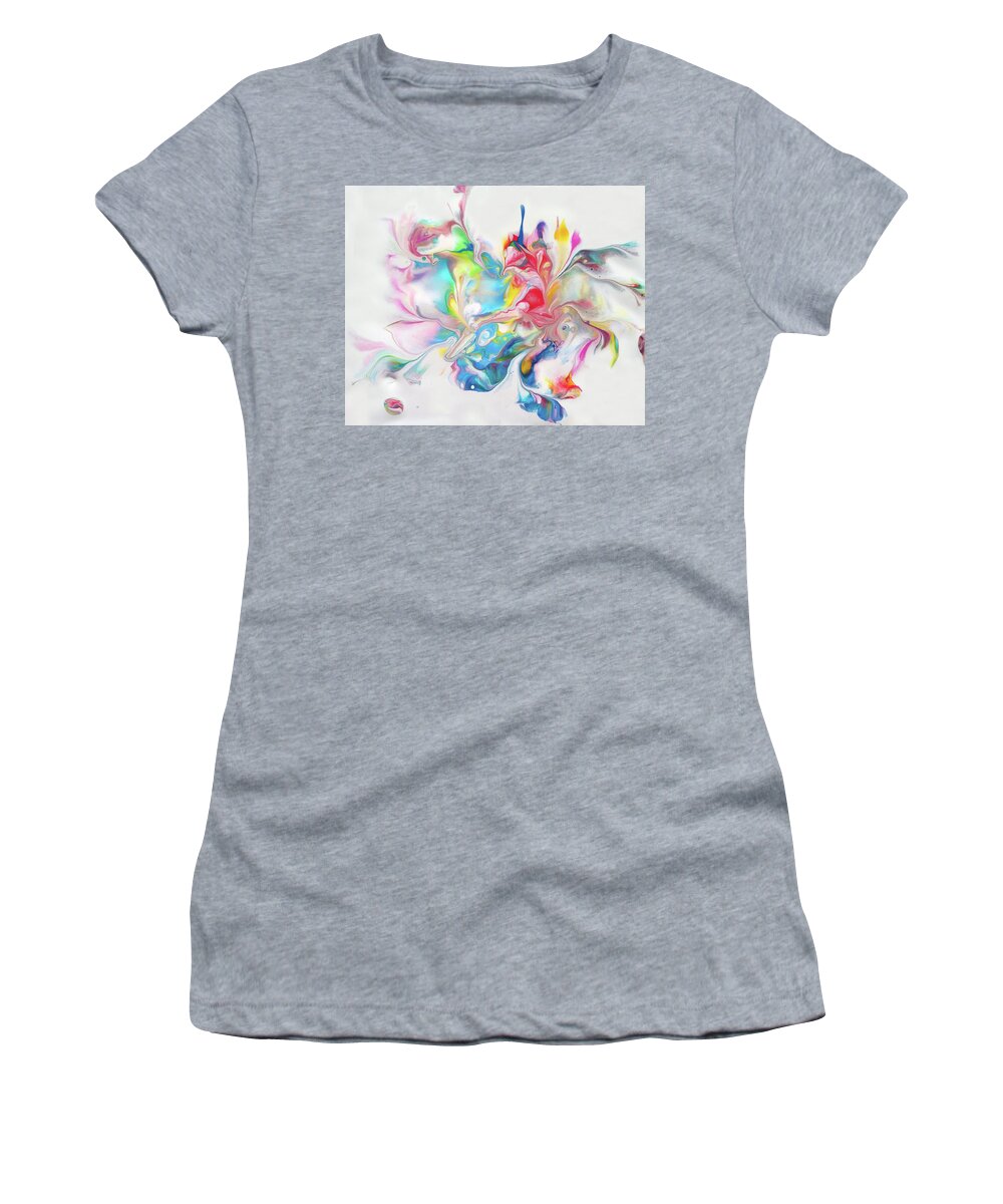 Colorful Women's T-Shirt featuring the painting Vivacity by Deborah Erlandson