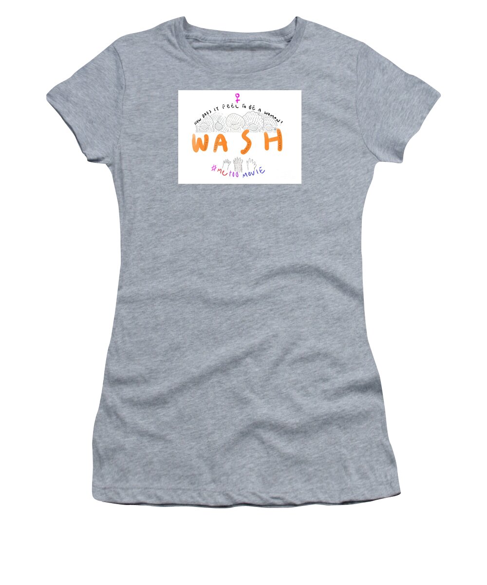 Wash Movie Women's T-Shirt featuring the digital art Wash Movie by Ee Photography