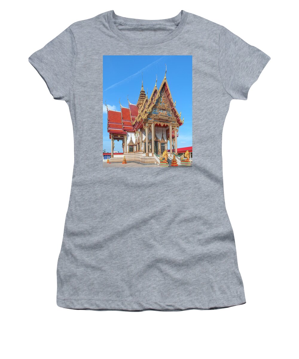 Scenic Women's T-Shirt featuring the photograph Wat Sakae Phra Ubosot DTHNR0148 by Gerry Gantt