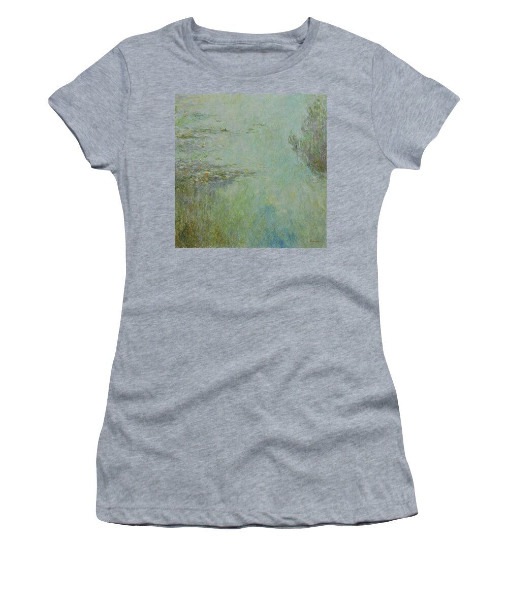 Water Lilies Women's T-Shirt featuring the painting water lilies Nr.000.E8 by Pierre Dijk