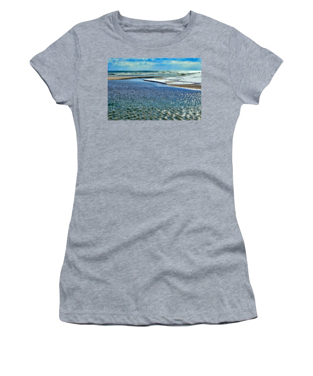Ocean Women's T-Shirt featuring the photograph Water Returning to the Source by Debra Banks