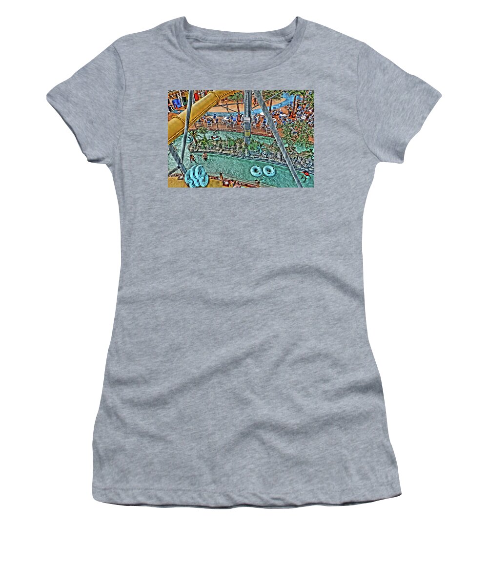 Puzzle Women's T-Shirt featuring the photograph Water World 2 by Donald J Gray