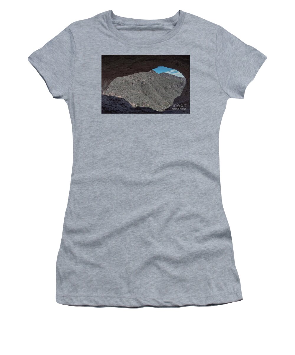 Wave Cave Arizona Women's T-Shirt featuring the digital art Wave Cave Arizona by Tammy Keyes