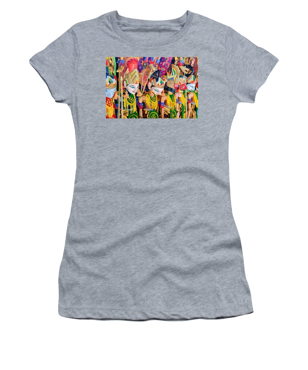 Wayang Golek Women's T-Shirt featuring the painting Wayang Golek by Espero Art