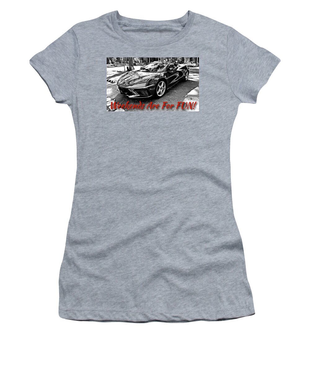 Photograph Women's T-Shirt featuring the photograph Weekend FUN by Beverly Read