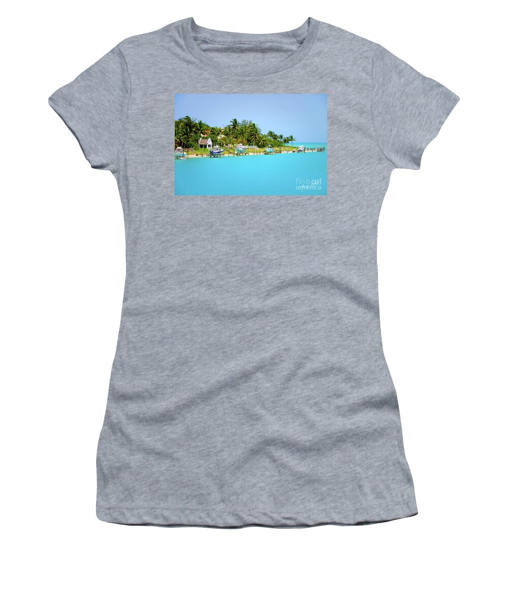 Boca Grande Women's T-Shirt featuring the digital art Welcome to Boca by Alison Belsan Horton