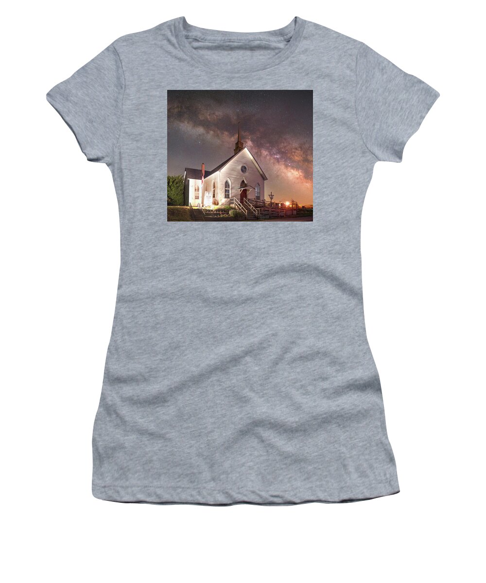 Nightscape Women's T-Shirt featuring the photograph Wesley Chapel by Grant Twiss