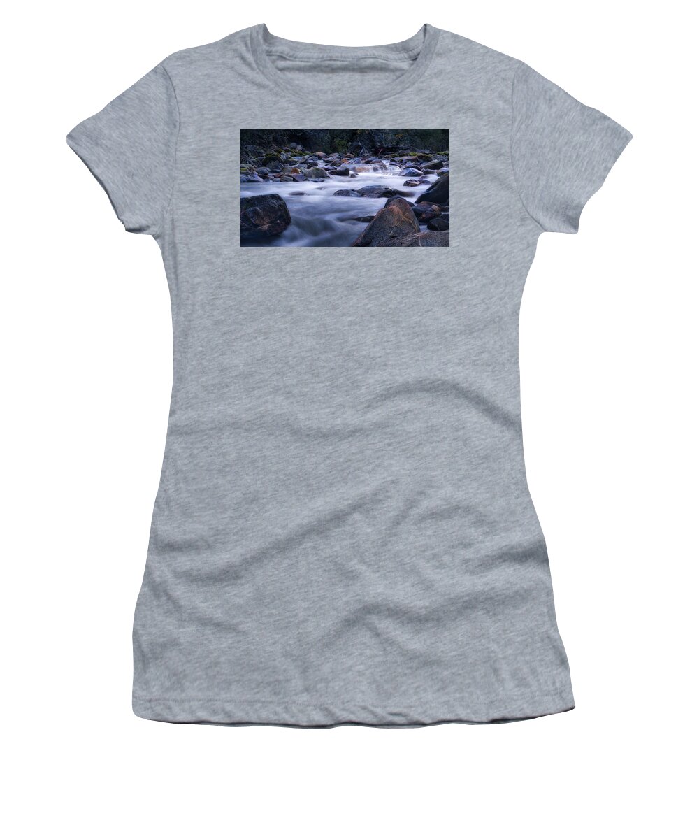 Newhalem Creek Women's T-Shirt featuring the photograph Newhalem Creek by Dan Eskelson
