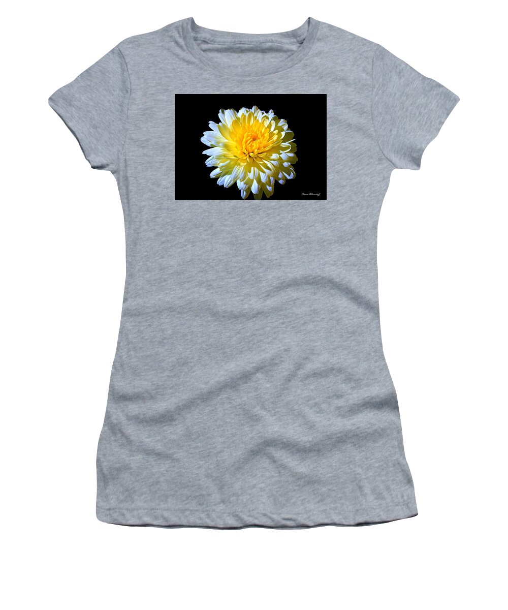 Flower Women's T-Shirt featuring the photograph White Mum by Steve Warnstaff