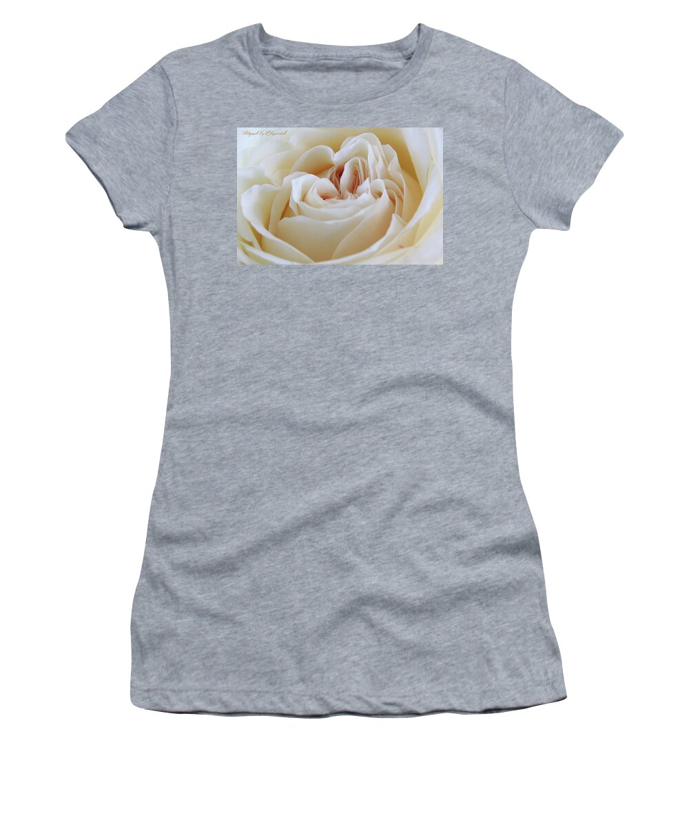 White Rose Women's T-Shirt featuring the digital art White rose 59 by Kevin Chippindall