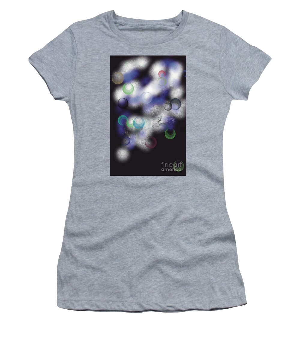 Primitive Impressionistic Expressionism Women's T-Shirt featuring the digital art Wild Digi #2 by Zotshee Zotshee