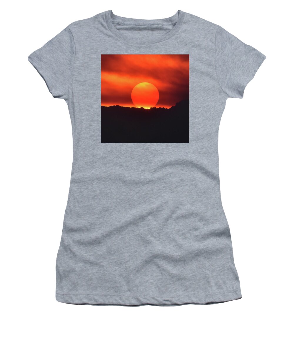 Sun Women's T-Shirt featuring the photograph Wildfire Sunset by Ben Foster
