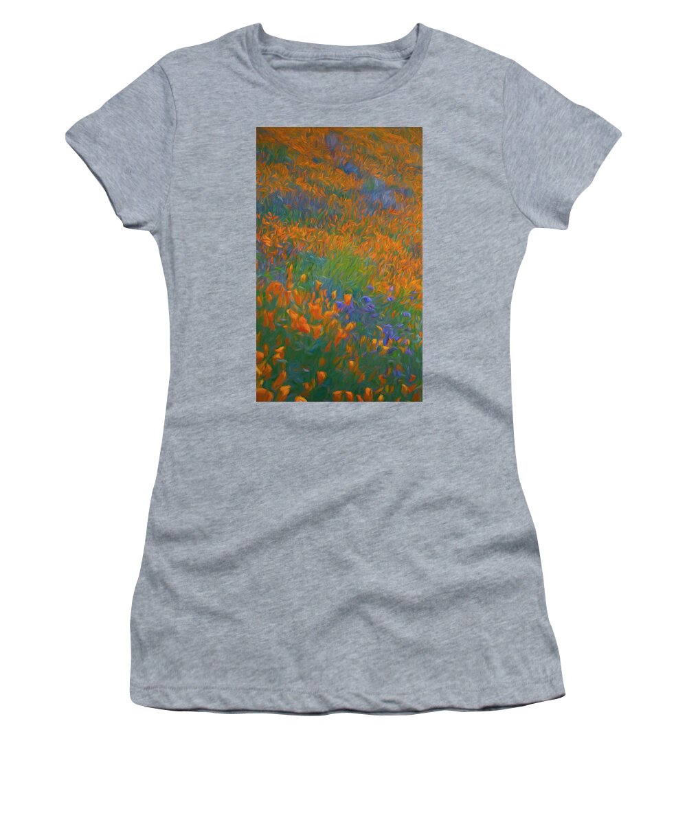 Wildflowers Women's T-Shirt featuring the digital art Wildflowers Painting by Rebecca Herranen