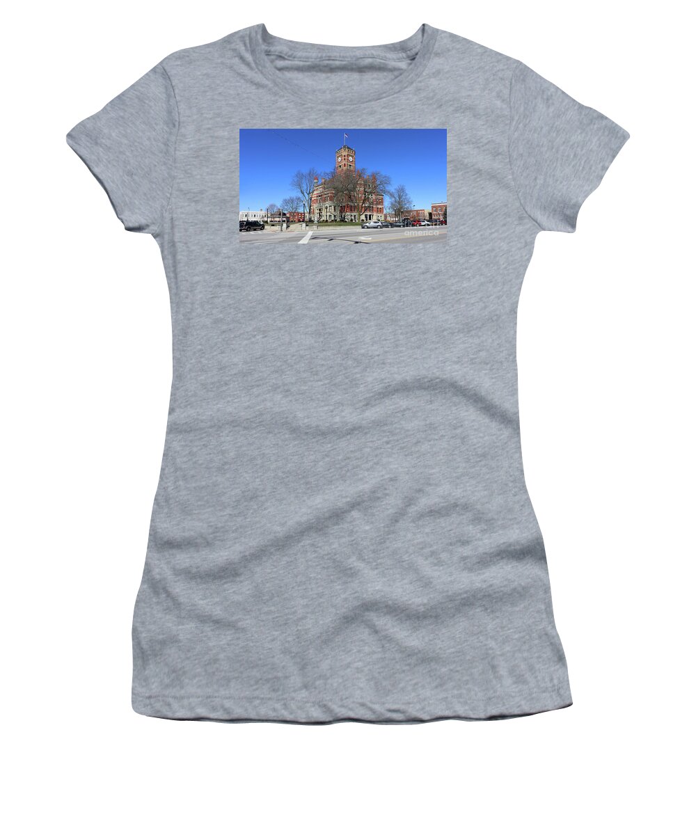 Williams Women's T-Shirt featuring the photograph Williams County Courthouse Bryan Ohio 0131 by Jack Schultz