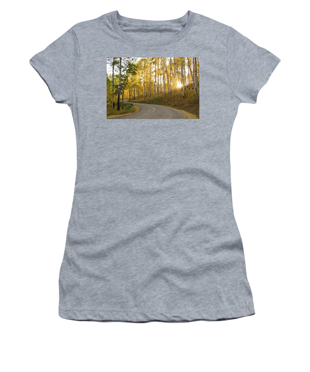 Colorado Women's T-Shirt featuring the photograph Winding Road by Wesley Aston