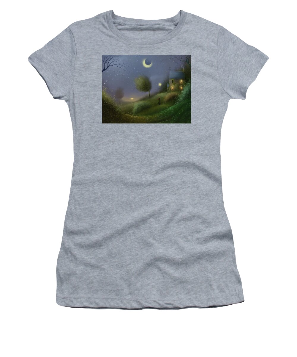 Wildlife Women's T-Shirt featuring the painting Windy Heights by Joe Gilronan