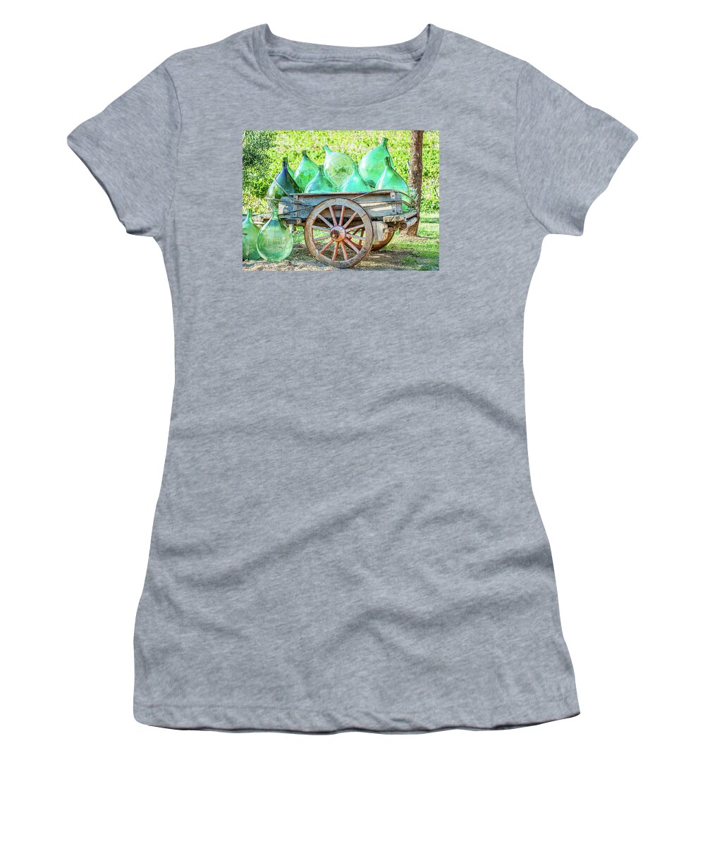 Tuscany Women's T-Shirt featuring the photograph Wine Cart by Marla Brown
