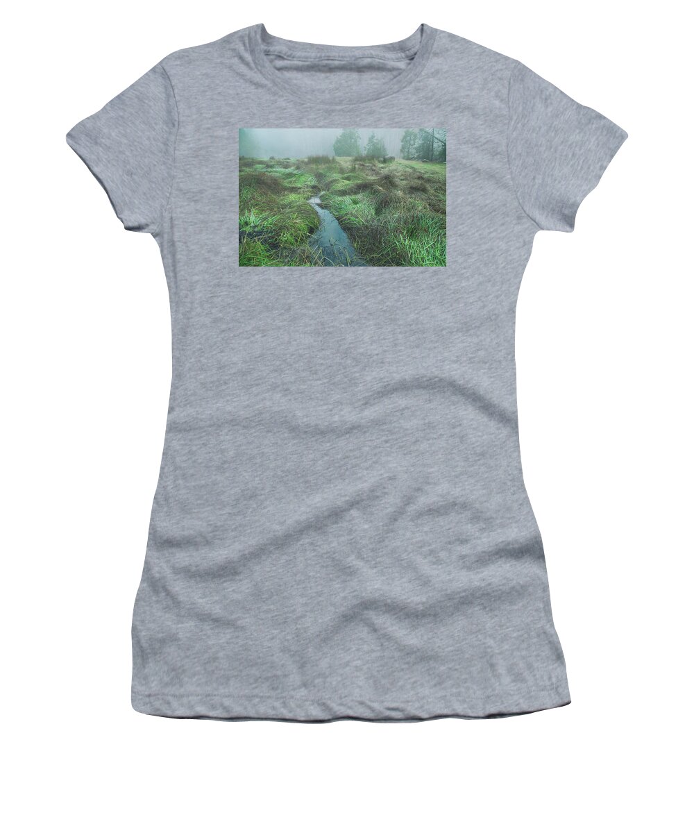 Breitenbush Hot Springs Women's T-Shirt featuring the photograph Winter dreams by Kunal Mehra