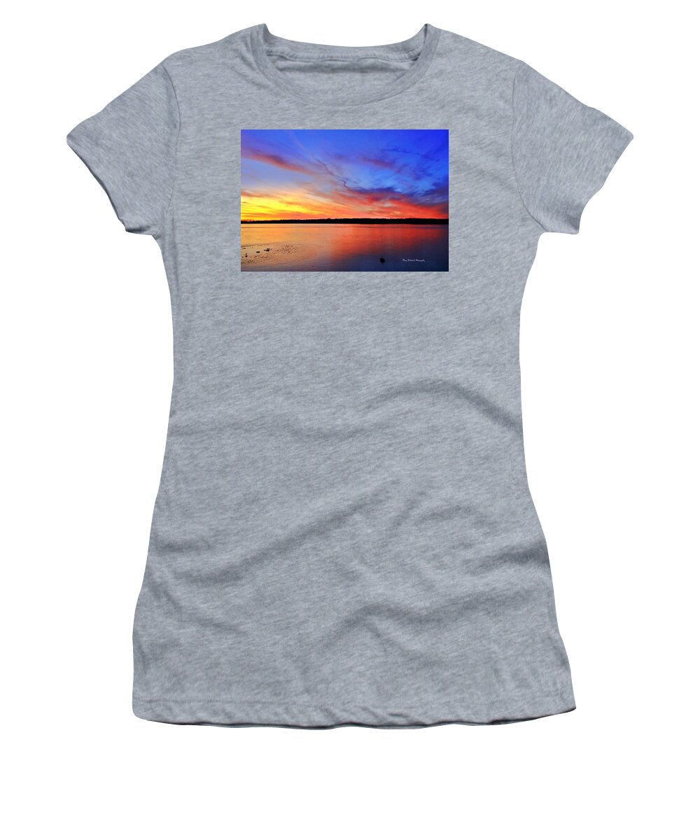 Winter Women's T-Shirt featuring the photograph Winter Sunset by Mary Walchuck