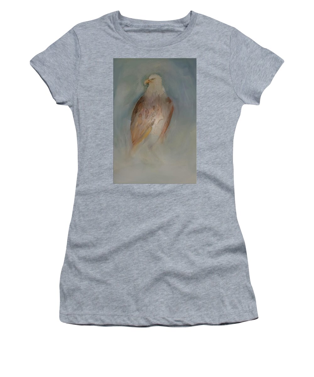 Bird Women's T-Shirt featuring the painting Winter Wings by Lisa Kaiser
