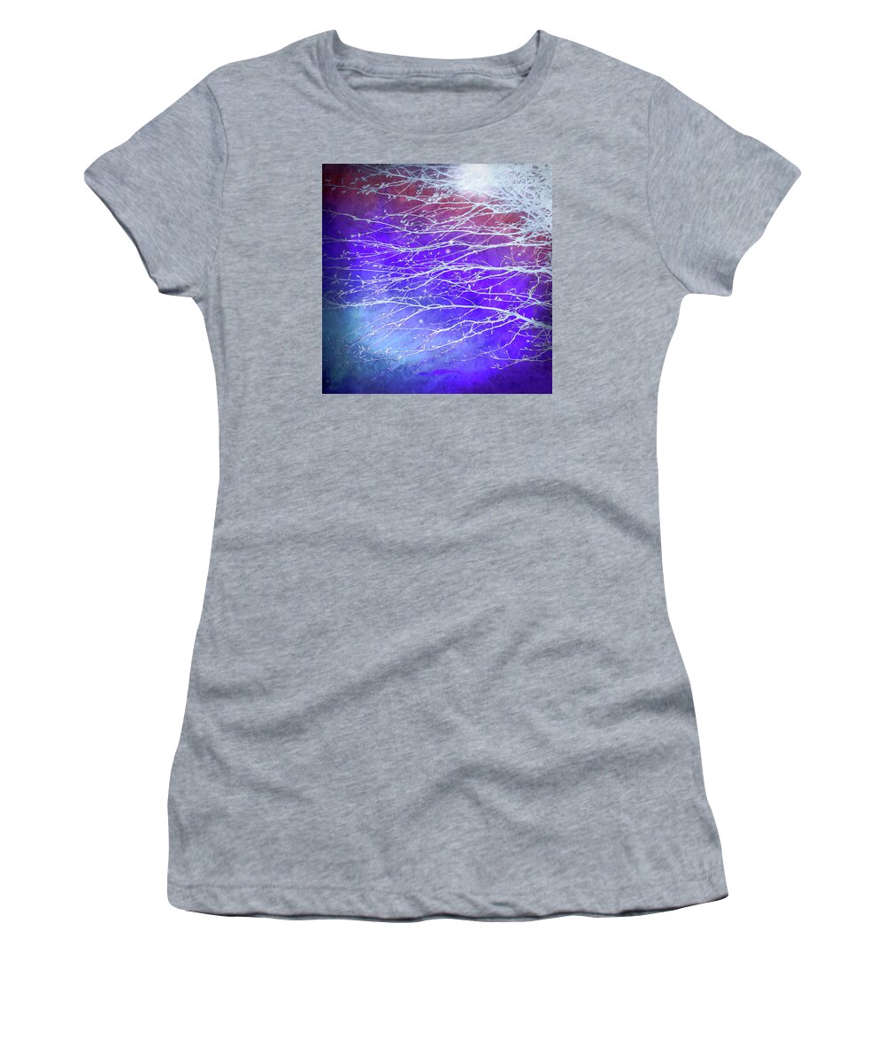 Winter's Twilight Women's T-Shirt featuring the digital art Winter's Twilight by Susan Maxwell Schmidt