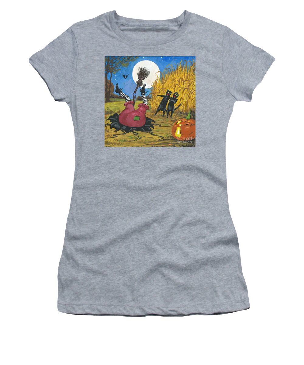 Print Women's T-Shirt featuring the painting Witchcrash by Margaryta Yermolayeva