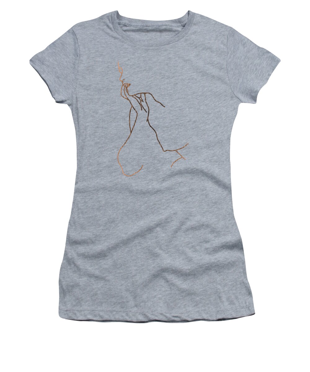 Woman Women's T-Shirt featuring the digital art Woman by John Haldane