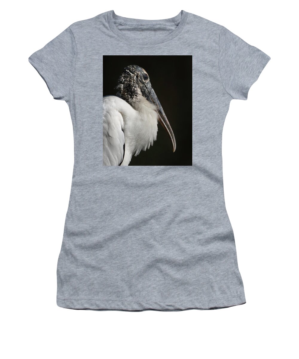 Birds Women's T-Shirt featuring the photograph Wood Stork by Larry Marshall