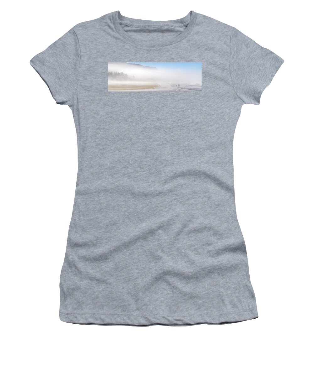 Mist Women's T-Shirt featuring the photograph Yachats Bay Mist 8386-090821-4 by Tam Ryan