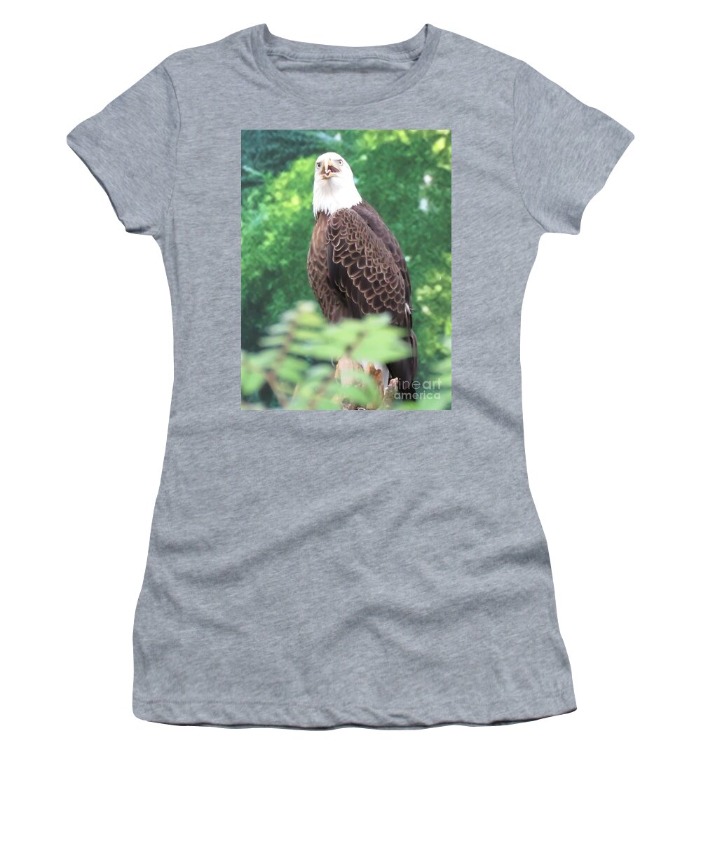 America's Bird Women's T-Shirt featuring the photograph Yawn by World Reflections By Sharon