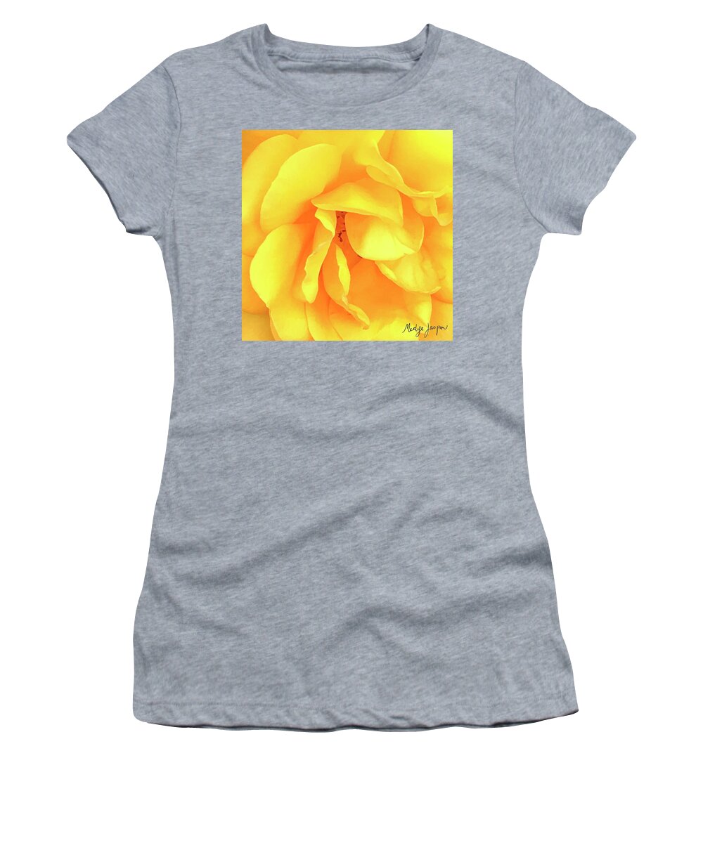 Yellow Women's T-Shirt featuring the photograph Yellow Rose by Medge Jaspan