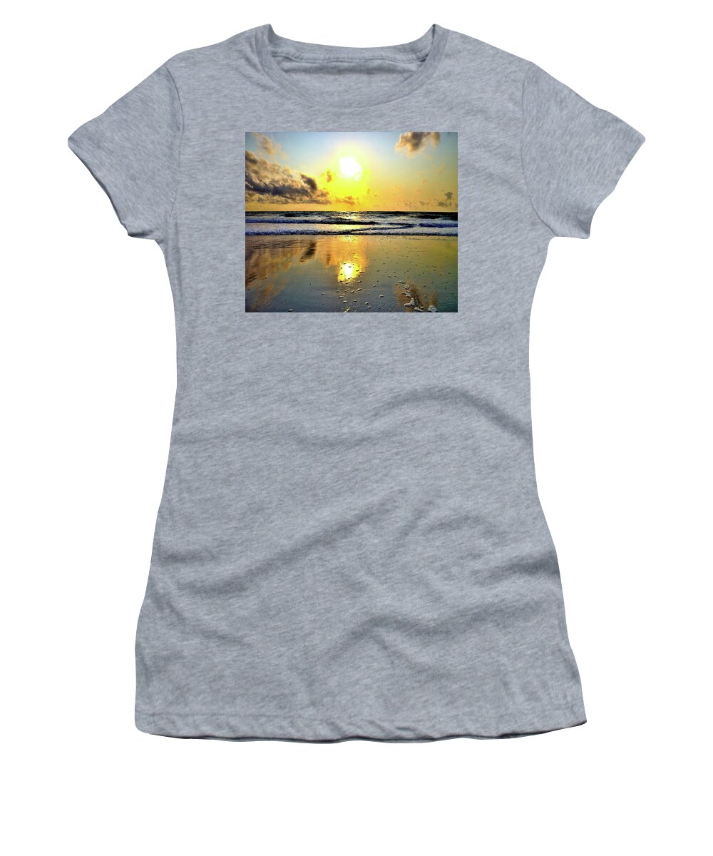 Florida Women's T-Shirt featuring the photograph Yellow Sunset by Alison Belsan Horton