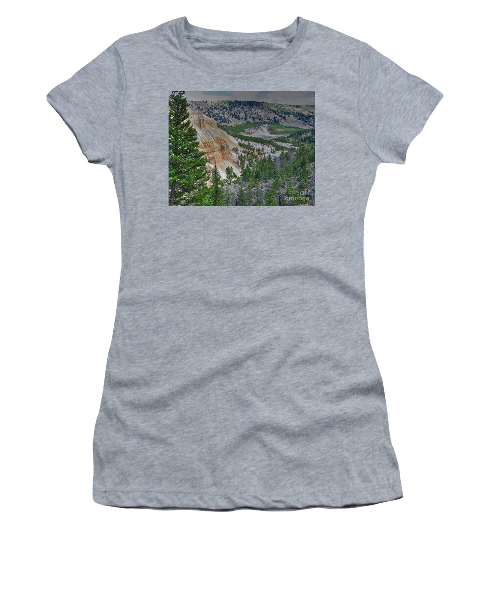 Yellowstone River Women's T-Shirt featuring the photograph Yellowstone River by Steve Brown