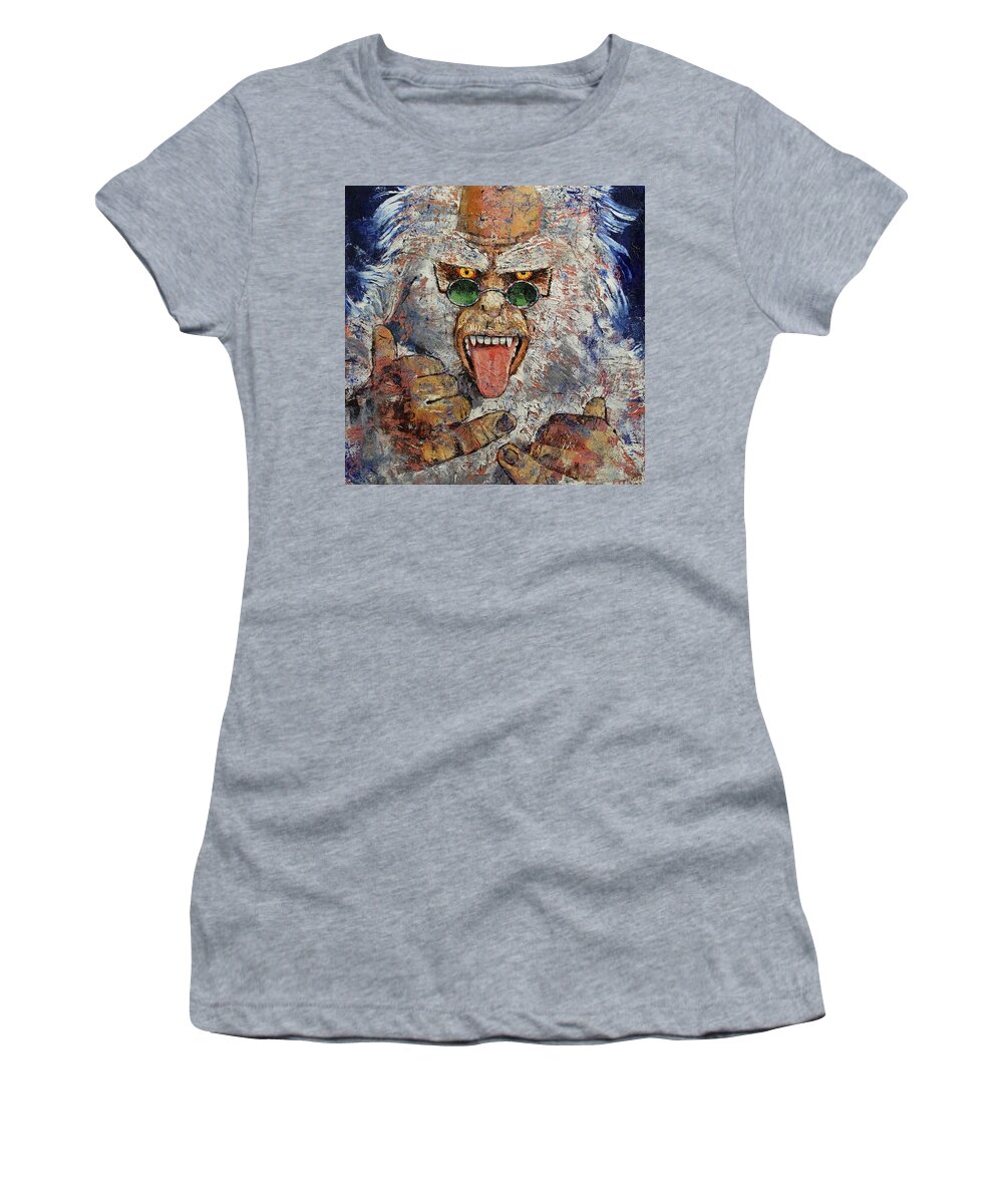 Art Women's T-Shirt featuring the painting Yeti by Michael Creese