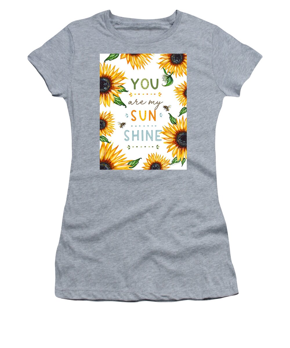 Sunshine Women's T-Shirt featuring the painting You Are My Sunshine by Elizabeth Robinette Tyndall