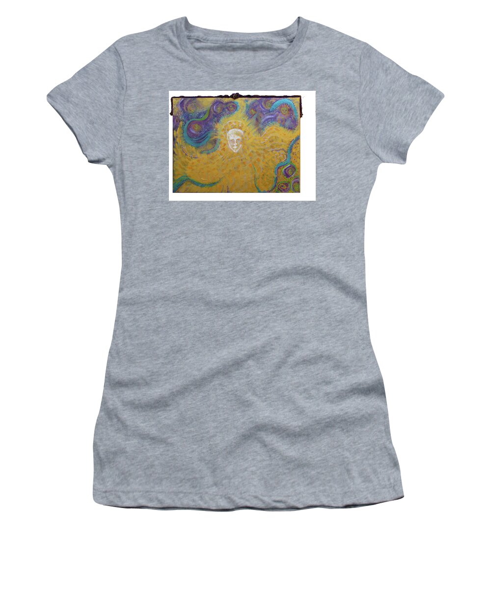 Not Alone Women's T-Shirt featuring the painting You Are Not Alone by Feather Redfox