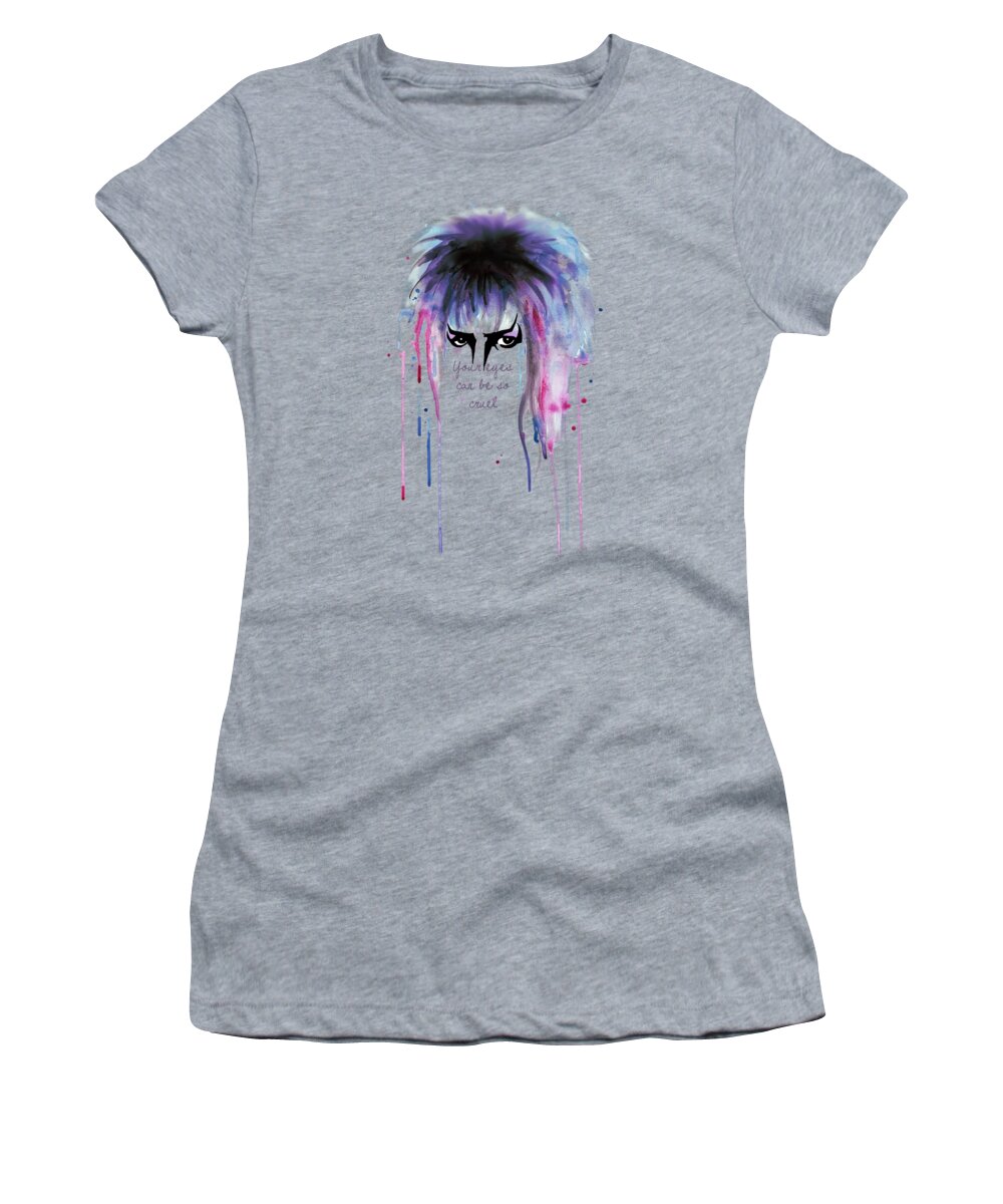 Goblin Women's T-Shirt featuring the drawing Your Eyes Can Be So Cruel by Ludwig Van Bacon