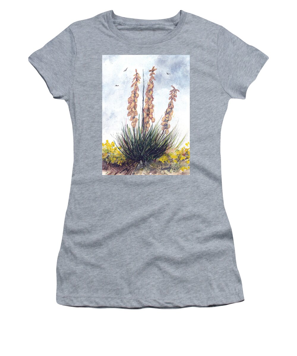 Cactus Women's T-Shirt featuring the painting Yucca by Sam Sidders