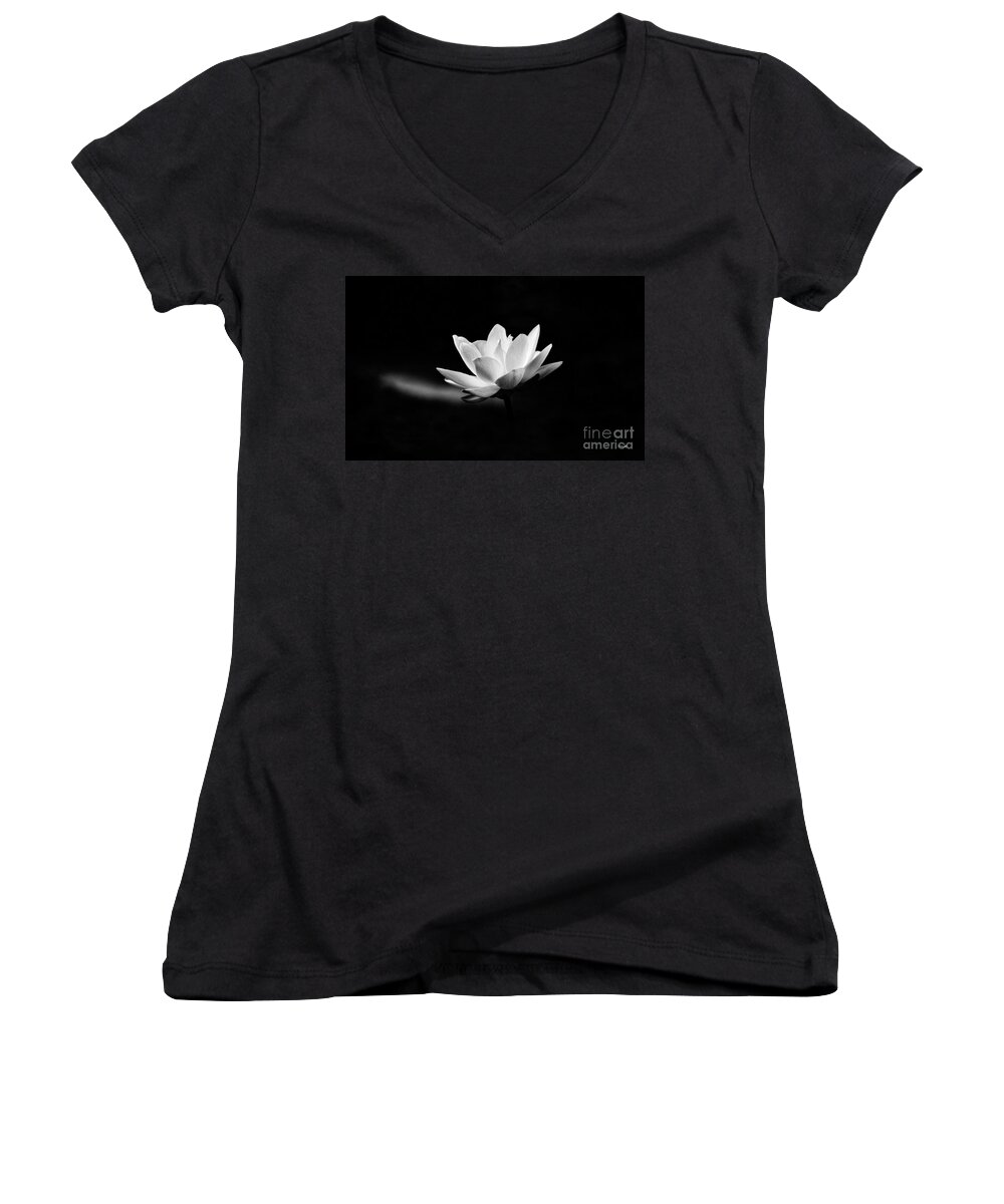 Lotus Women's V-Neck featuring the photograph Lotus by Scott Pellegrin