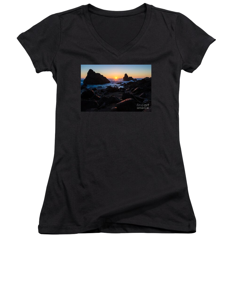 Cml Brown Women's V-Neck featuring the photograph Sun Kissed #2 by CML Brown