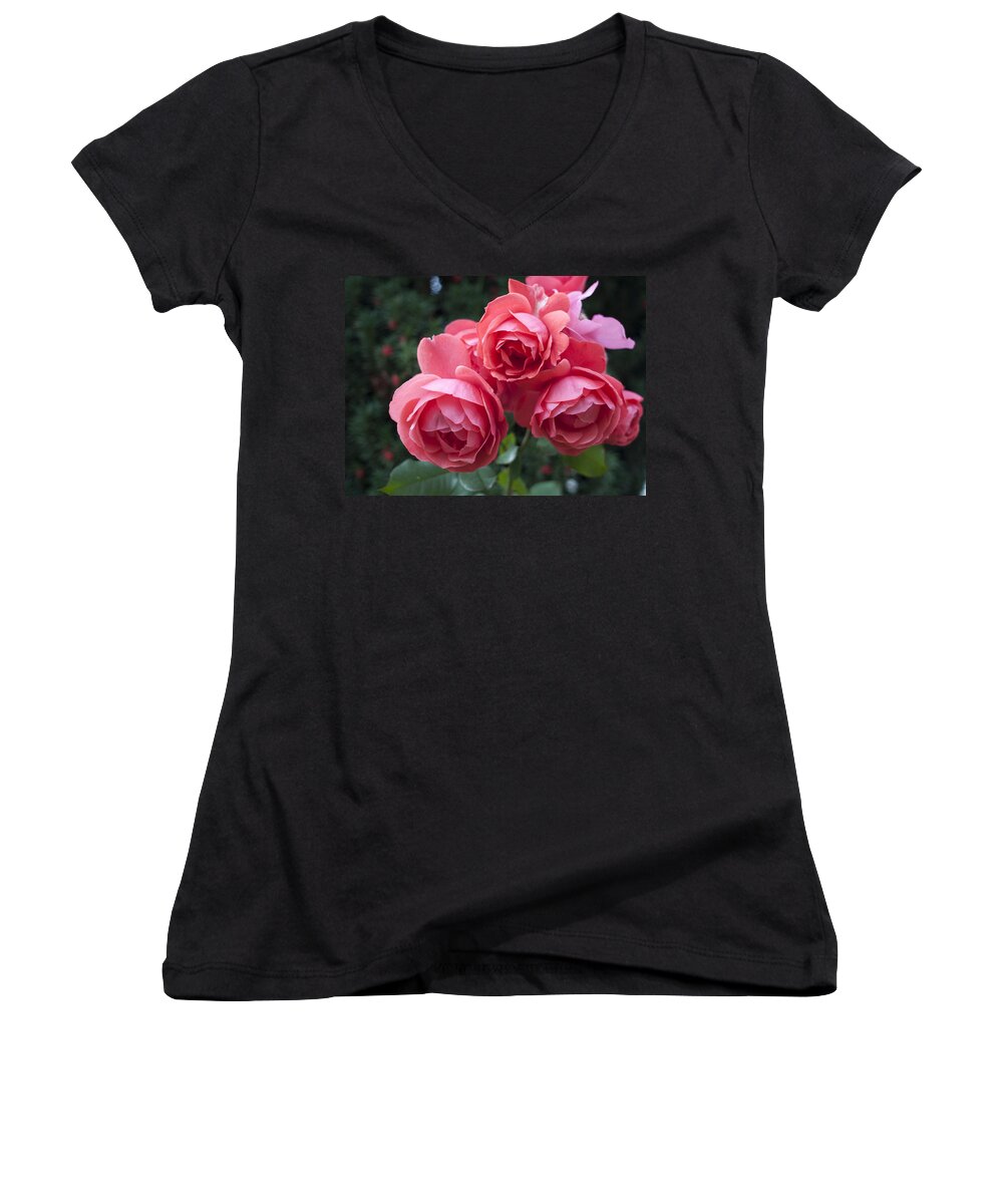 Flowers Women's V-Neck featuring the photograph Three of a Kind #4 by Miguel Winterpacht