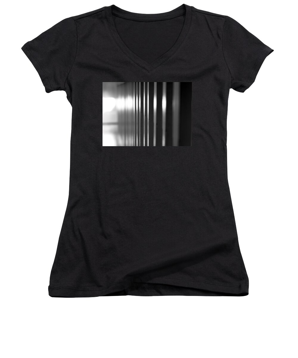 Towards Women's V-Neck featuring the photograph Towards the Light #1 by Valentino Visentini
