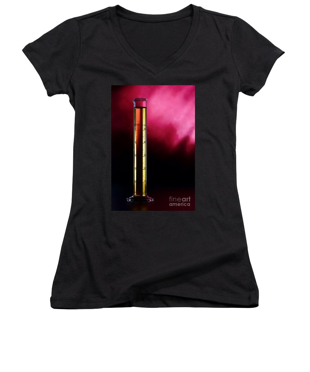 Cylinder Women's V-Neck featuring the photograph Laboratory Equipment in Science Research Lab #19 by Science Research Lab