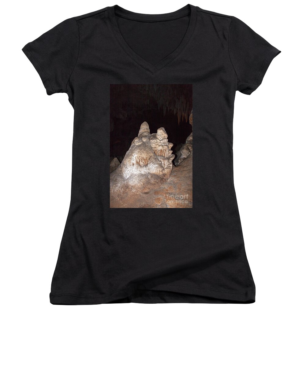 Carlsbad Women's V-Neck featuring the photograph Carlsbad Caverns National Park #3 by Fred Stearns