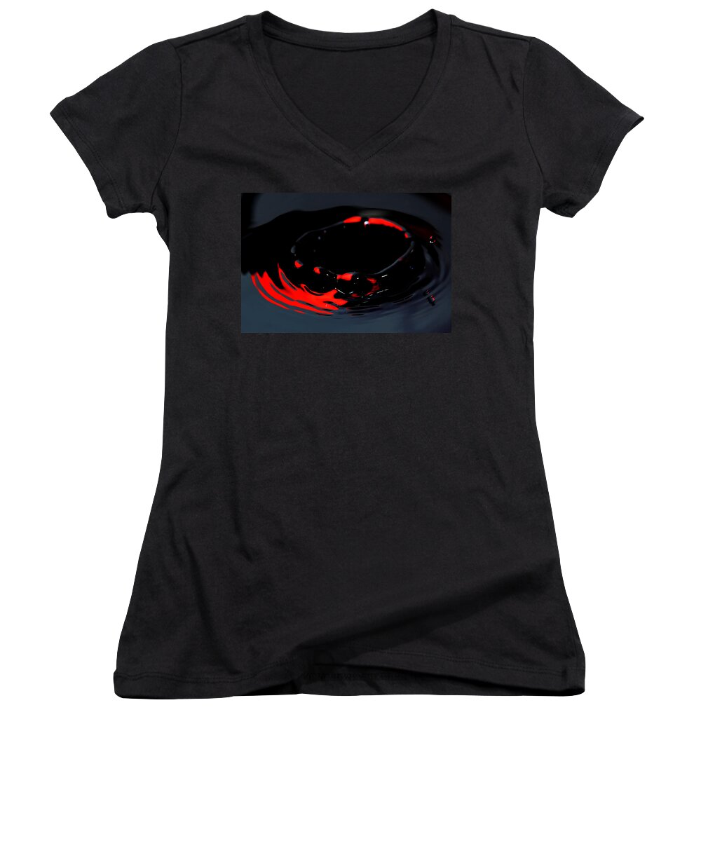 Water Drops Women's V-Neck featuring the photograph Untitled #5 by Gene Tatroe