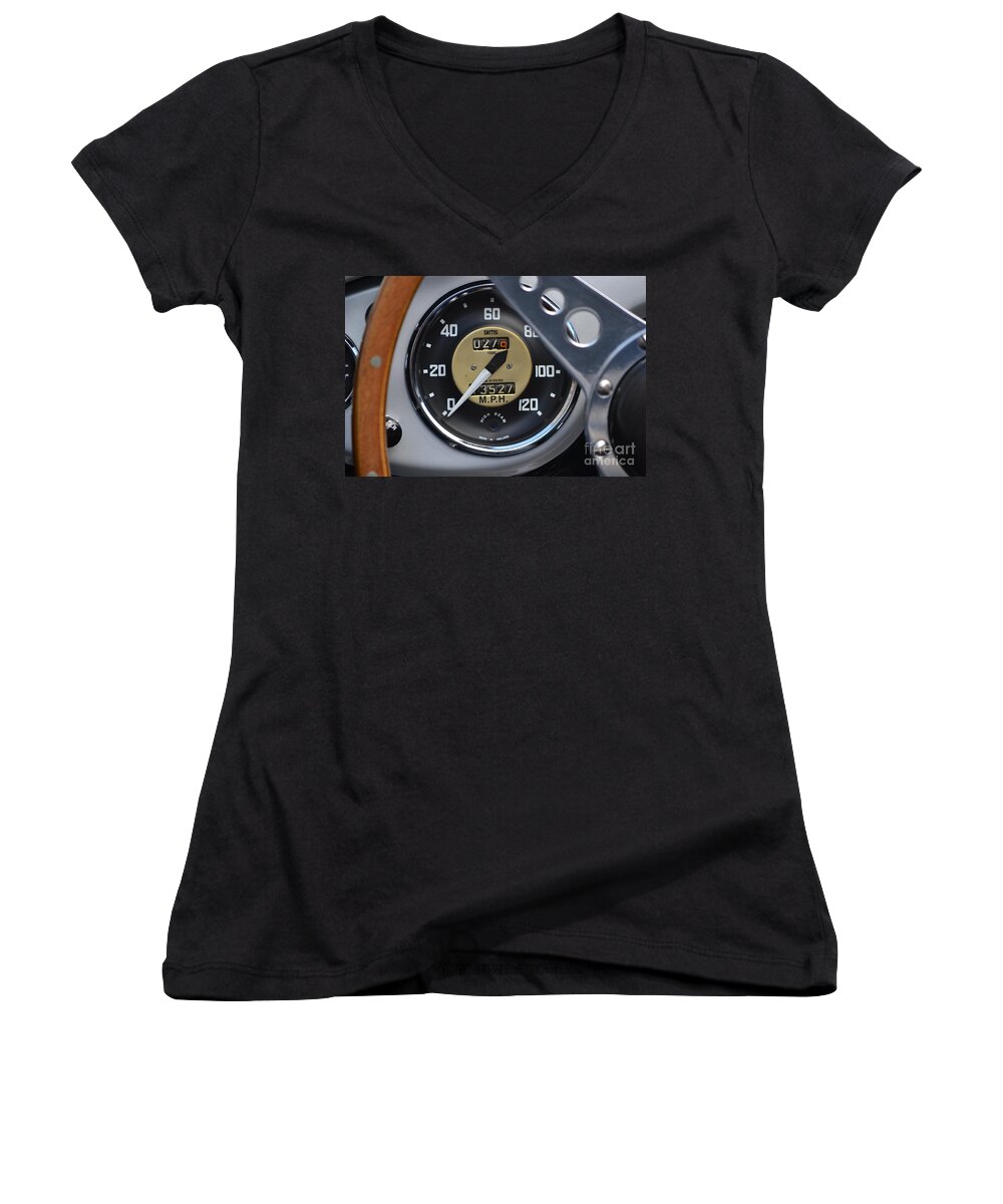 Sports Car Women's V-Neck featuring the photograph California Mille #4 by Dean Ferreira