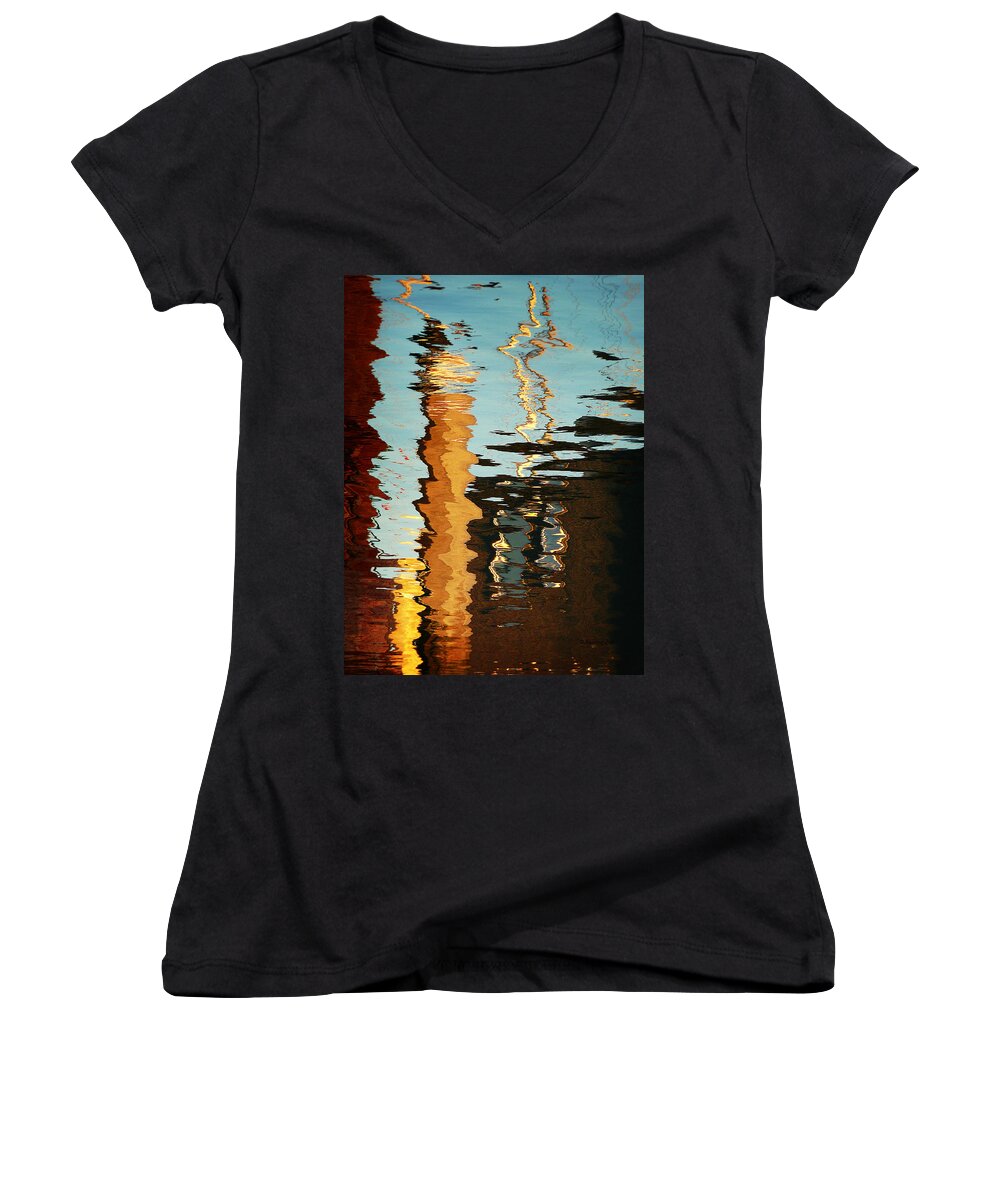 Abstract Women's V-Neck featuring the photograph Abstract 14 by Xueling Zou