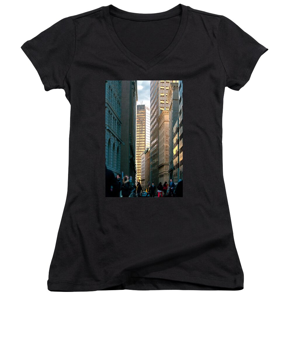 Boston Women's V-Neck featuring the photograph Boston by Paul Mangold