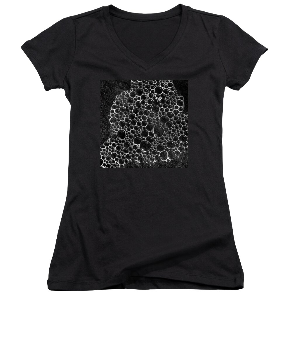 Nature Women's V-Neck featuring the photograph Bubbles by Alexander Fedin