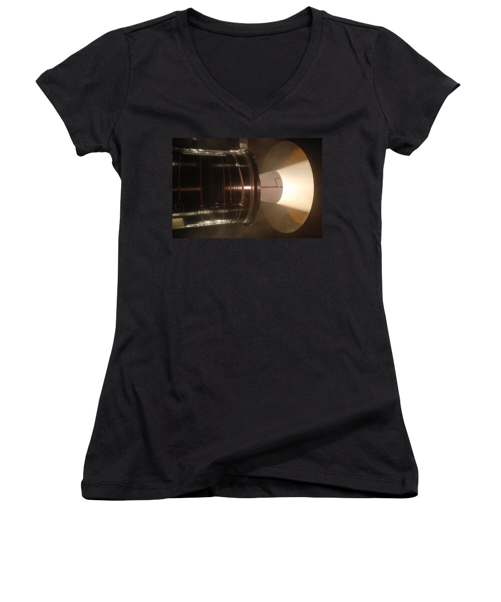 Astronomy Women's V-Neck featuring the photograph Castor 30 Rocket Motor by Science Source